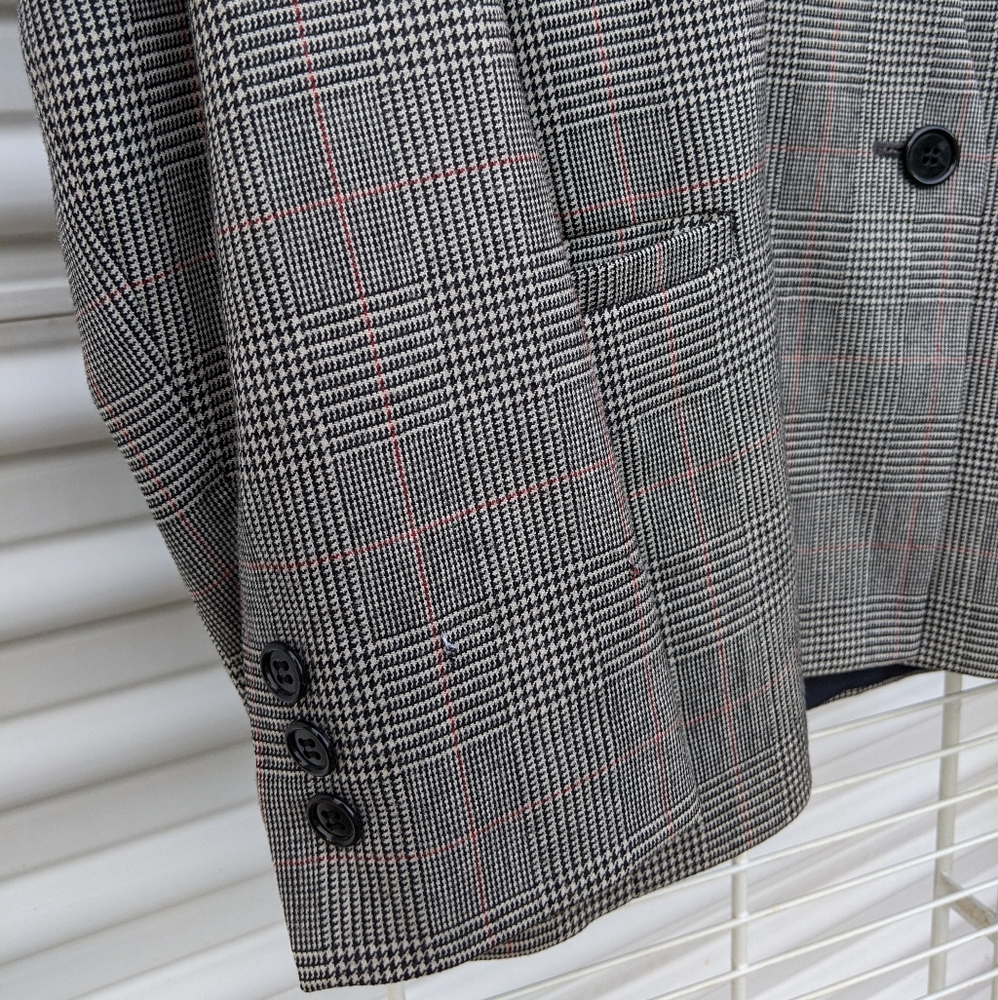 Sabrina B. Vintage plaid double breasted blazer